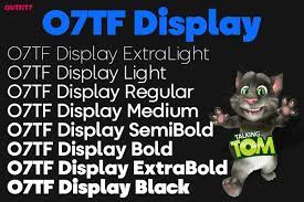O7TF Display Font